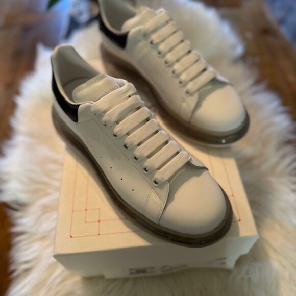 Alexander McQueen Oversized Sneakers – White with Clear Sole (Men’s 43.5 / US 10 - Picture 2 of 14
